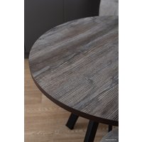 Кухонный стол Домотека Дельта К-М 75x75 (орех темный/черный)