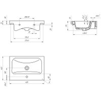 Умывальник Cersanit Moduo 60 S-UM-MOD60/1 + 63063