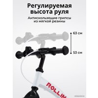 Беговел-велосипед Bubago Rollin BG-166-3 (белый/красный)