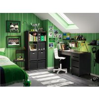 Стол Ikea Микке (черный/коричневый) [203.739.18]