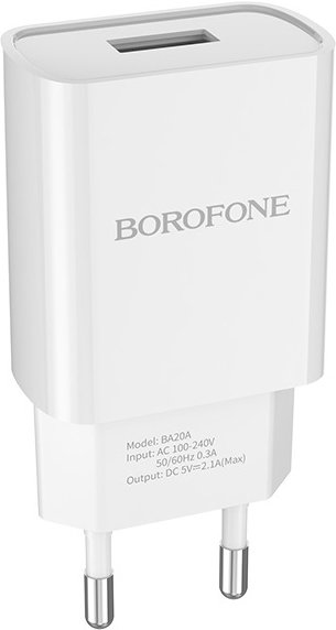 

Сетевое зарядное Borofone BA20A (белый)
