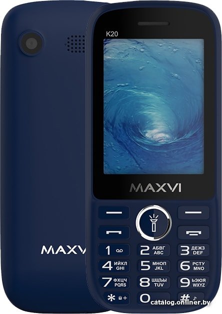 Кнопочный телефон Maxvi K20 (синий)
