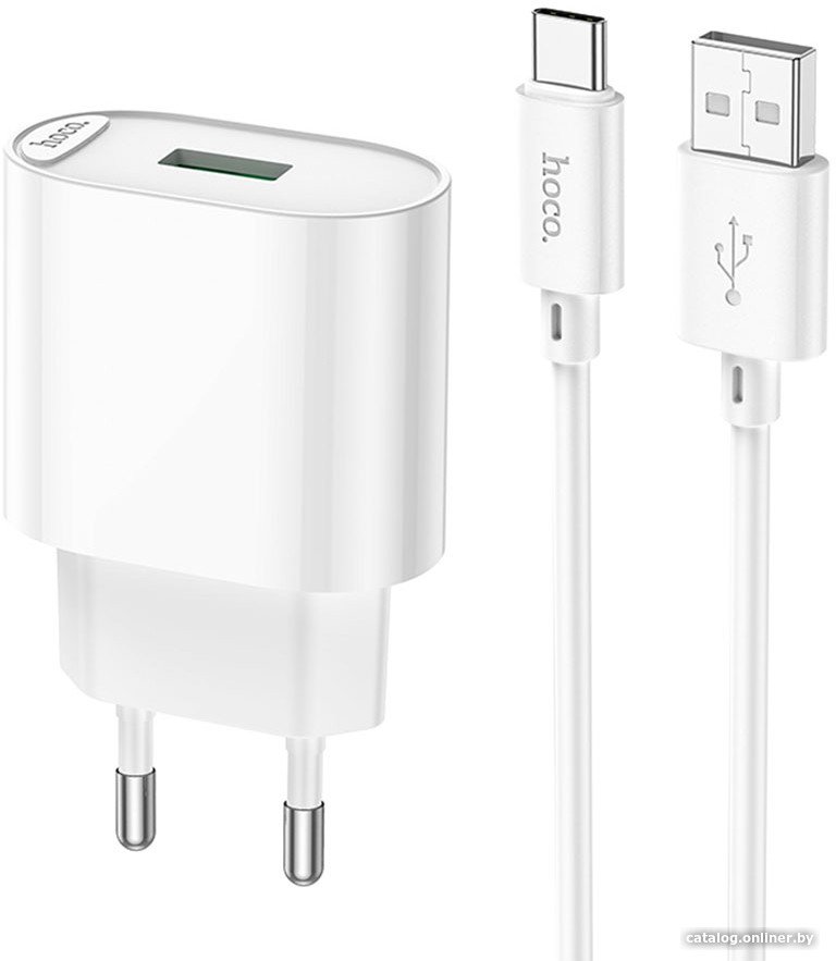Сетевое зарядное Hoco C109A USB Type-C (белый)