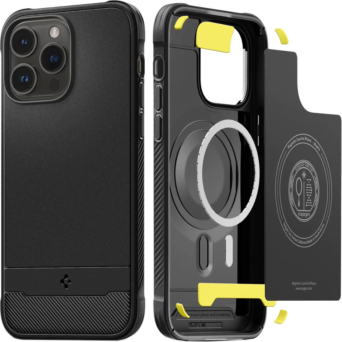 

Чехол для телефона Spigen Rugged Armor MagFit iPhone 14 Pro Max ACS04812 (matte black)