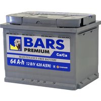 Автомобильный аккумулятор BARS Premium 64 R+ (64 А·ч)