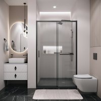 Душевая дверь Grossman Style 100x195 100.K33.05.100.21.02 (черный матовый/стекло шиншилла) в Борисове