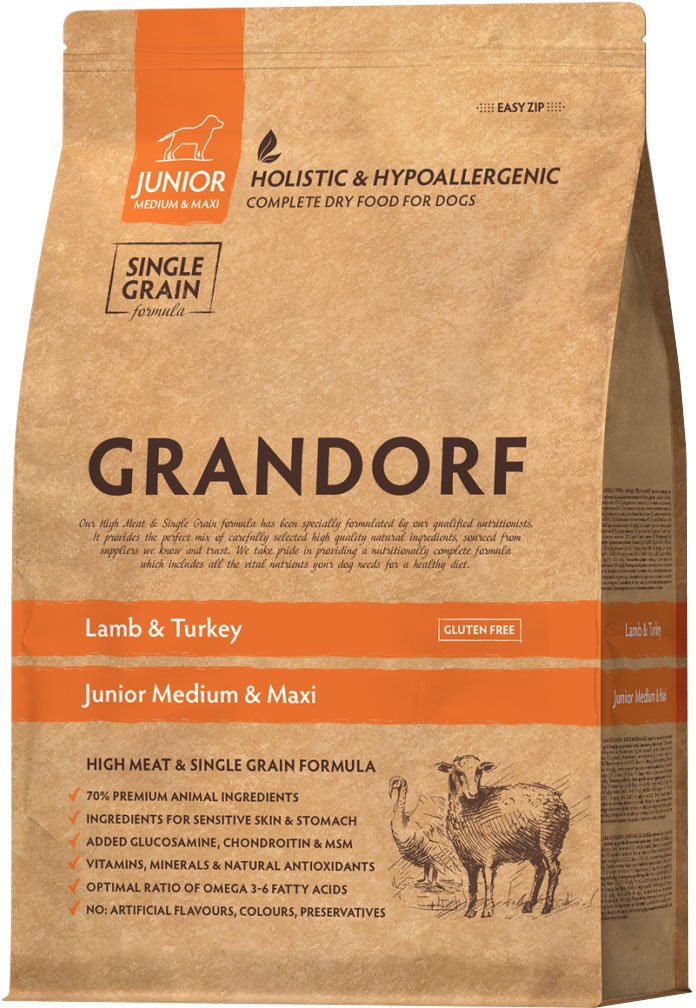 

Сухой корм для собак Grandorf Dog Junior Lamb & Turkey (с ягненком и индейкой) 10 кг