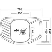 Кухонная мойка Kromevye EX 172 D