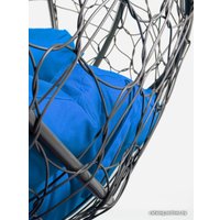 Подвесной диван M-Group Лежебока 11180310 (с серым ротангом/синяя подушка)