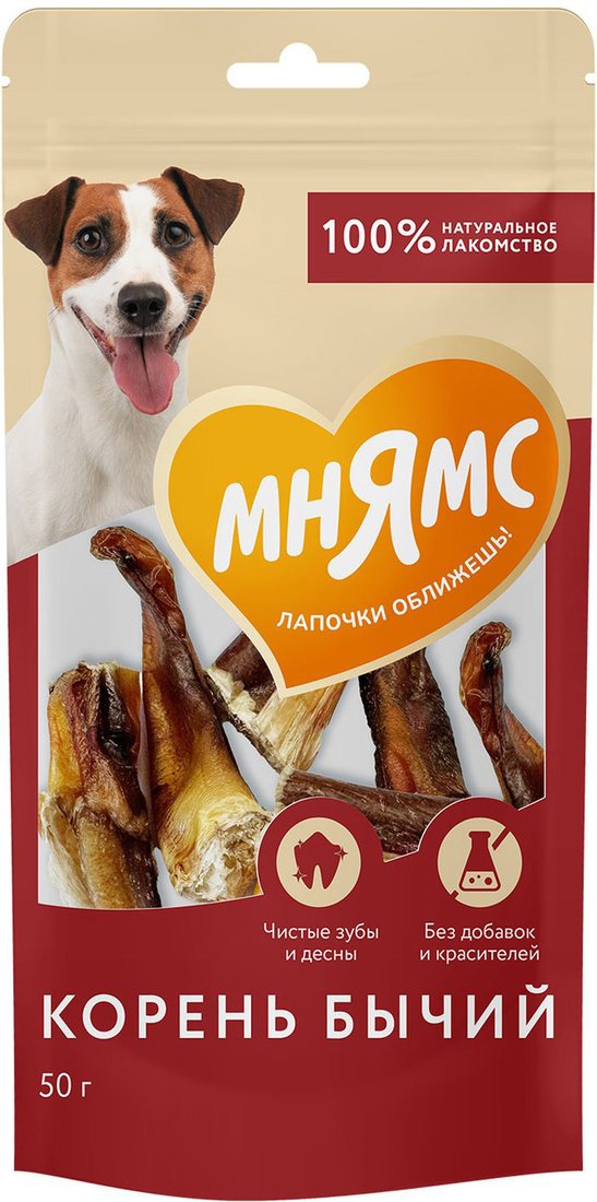 

Лакомство для собак Мнямс Корень бычий 547156 (50 г)