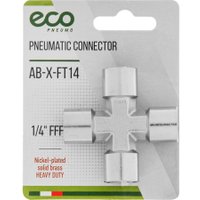 Фитинг ECO Соединитель пневматический 1/4" AB-X-FT14