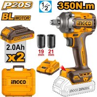 Гайковерт Ingco CIWLI2035 (с 2-мя АКБ, кейс)