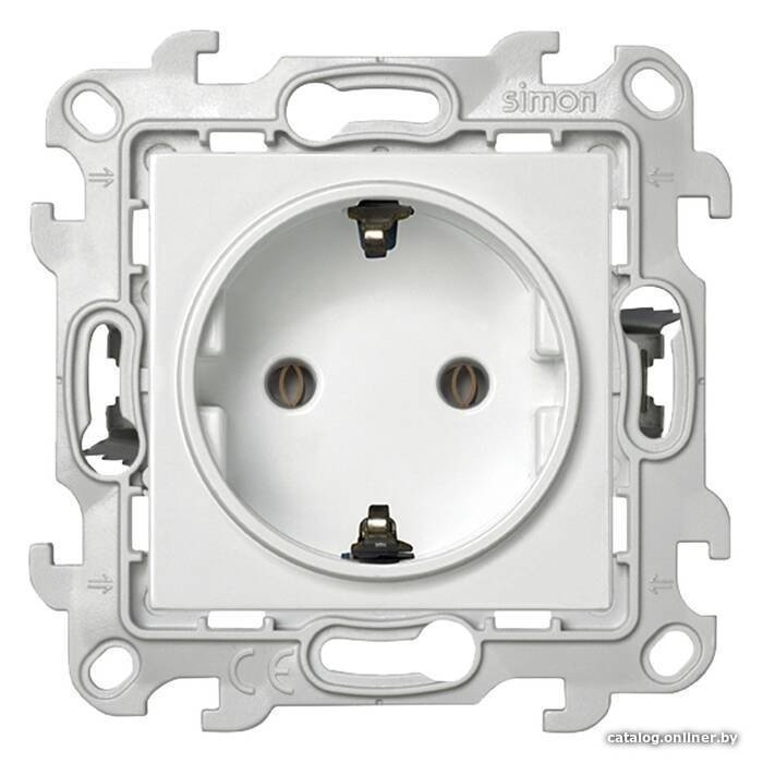 Розетка Simon 2420434-030 (белый)