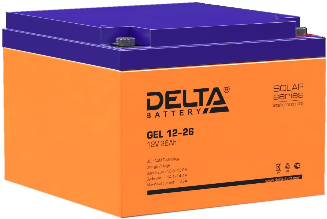 

Аккумулятор для ИБП Delta GEL 12-26 (12В/26 А·ч)