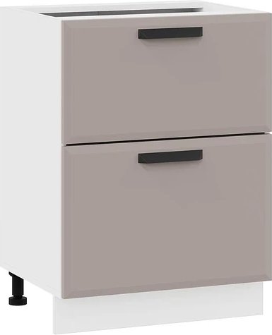 

Шкаф напольный Трия Тиана 1Н5Я2 с двумя ящиками (белый/мокко супермат)