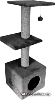 Комплекс Cat House с двумя полками 1.0 (джут серый)