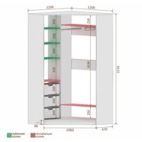 Шкаф-купе Кортекс-мебель Сенатор ШК30 Классика зеркало (венге светлый) в Солигорске