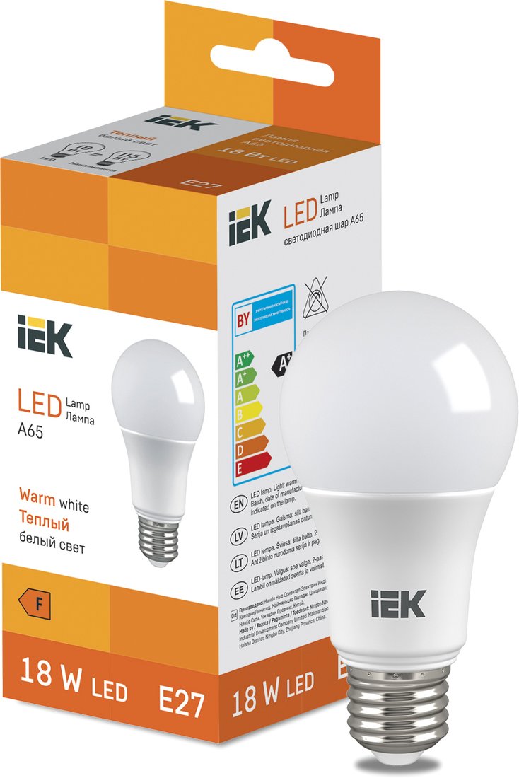 

Светодиодная лампочка IEK LED Bulb A65 1850lm 3000K E27