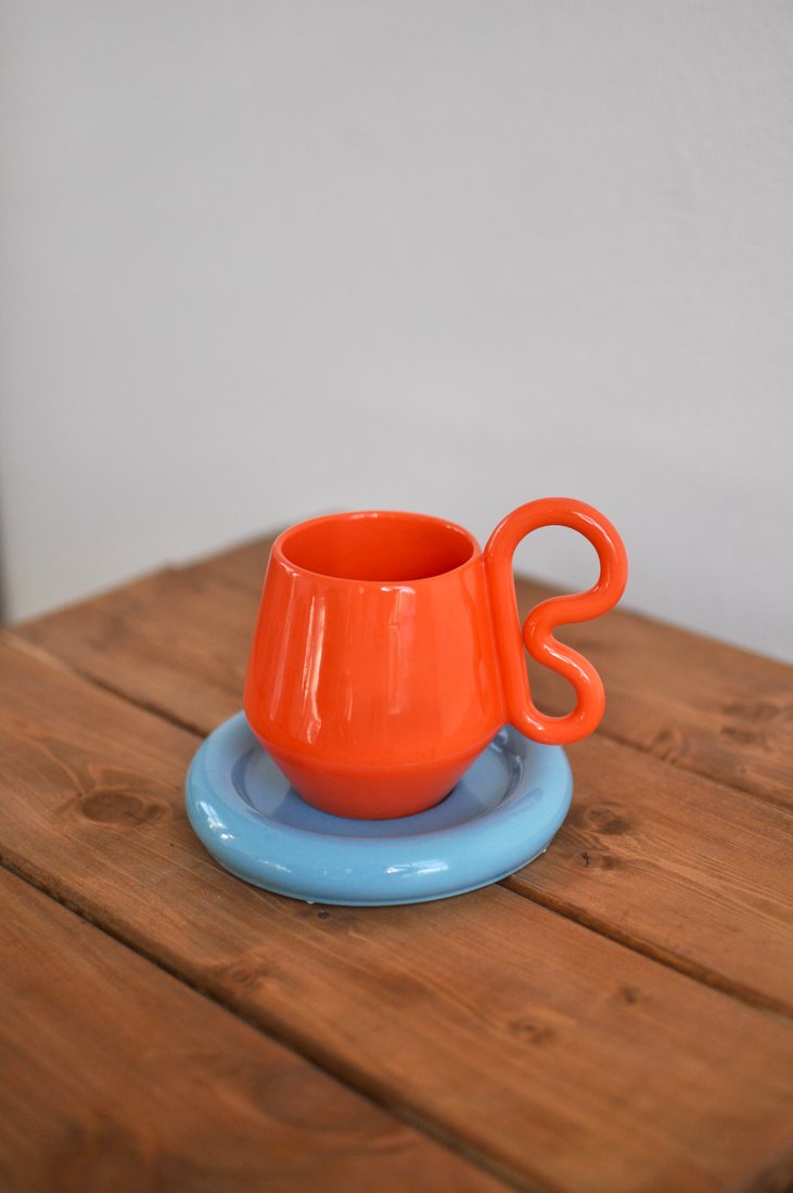 

Чашка Ceramicmay с блюдцем 250 мл (цветной)