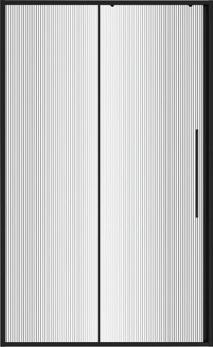 Душевая дверь Niagara Nova NG-84-L12FHB 120x195 (черный матовый/рифленое стекло)
