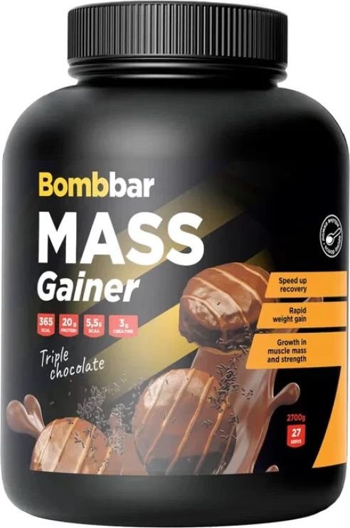 

Гейнер Bombbar Mass Gainer (2700 г, тройной шоколад)
