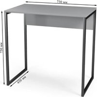 Стол Soma СПМ-5 Metal (серый/черный)