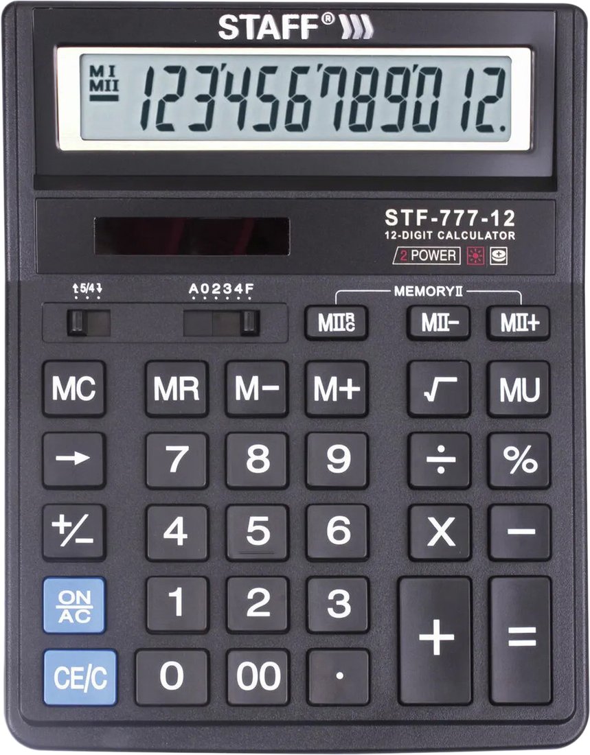 

Бухгалтерский калькулятор Staff STF-777-12 250458