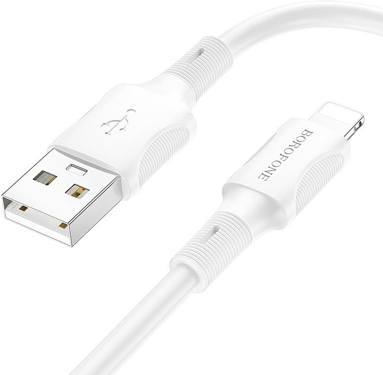 

Кабель Borofone BX80 USB Type-A - Lightning (1 м, белый)