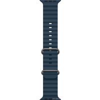 Умные часы Apple Watch Ultra 2 LTE 49 мм (титановый корпус, титановый/синий, ремешок из эластомера)