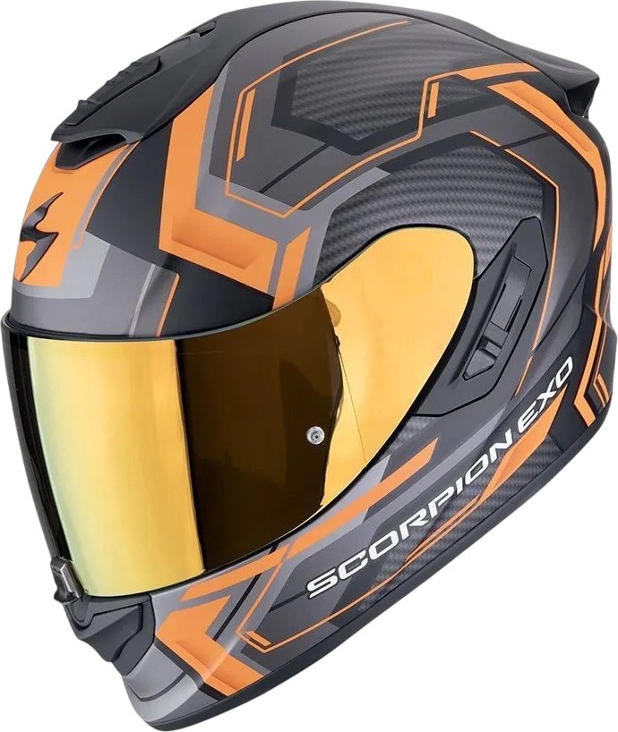 

Мотошлем Scorpion Exo Exo-1400 Evo II Linart (р. S, черный матовый/оранжевый/серый)