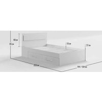 Кровать Mio Tesoro Абрау с ящиками 90x200 (белый текстурный)