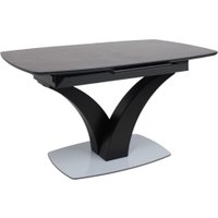 Кухонный стол Аврора Нотр Дам Moderne 1400/1800x850 (камень черный Greys Black /черный матовый)