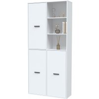 Шкаф распашной Интерлиния Skill-20 (3) (белый/белый)