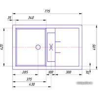 Кухонная мойка AlfaGrant Leingrant AG-006 (карелия)