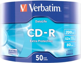 CD-R диск Verbatim 700Mb 52x 43787 (50 шт.)