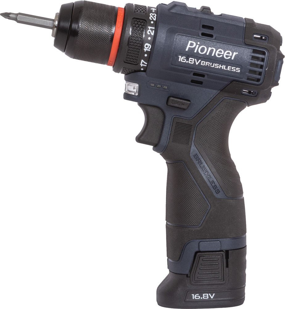 

Дрель-шуруповерт Pioneer Tools CD-E1602BL-12C (с 2-мя АКБ, кейс)