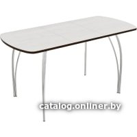 Кухонный стол ВВР ЛДСП раздвижной (ясень анкор светлый/подстолье чайка)