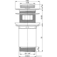 Донный клапан Wellsee Drainage System 182130000 (матовый черный)