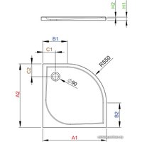 Душевой поддон Radaway Delos A 90x90 [SDA0909-01]