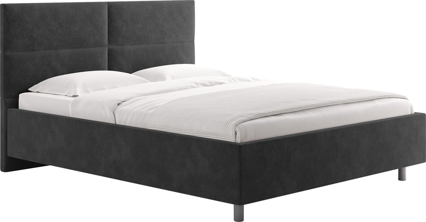 Кровать Сонум Omega 160x200 (микровелюр серый)
