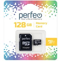 Карта памяти Perfeo microSDXC PF128GMCSX10U1A 128GB (с адаптером)