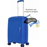 Чемодан-спиннер 4 ROADS 8001-S 55 см (королевский синий)