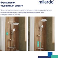 Удлинитель душевой штанги Milardo Ideal Spa ILS30CRM38