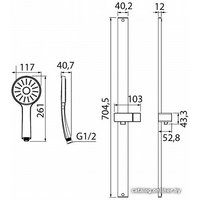 Душевой гарнитур  IDDIS Slide SLI1FB0i16 (черный)