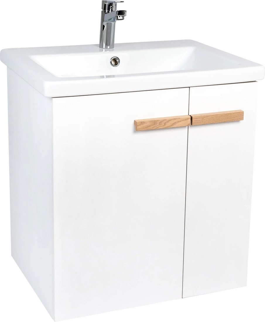 

Viant Тумба с умывальником Мюнхен Como 60 VMUN60COBEL-T2STP (белый)+S-UM-COM60/1-w