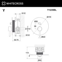 Смеситель Whitecross Y Y1235BL (черный матовый)