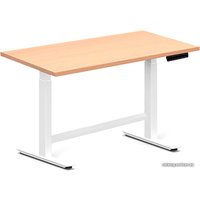Стол для работы стоя Fit Focus X-2 Balk с электроприводом одномоторный, белый, акация лэйклэнд светлая, 18 мм