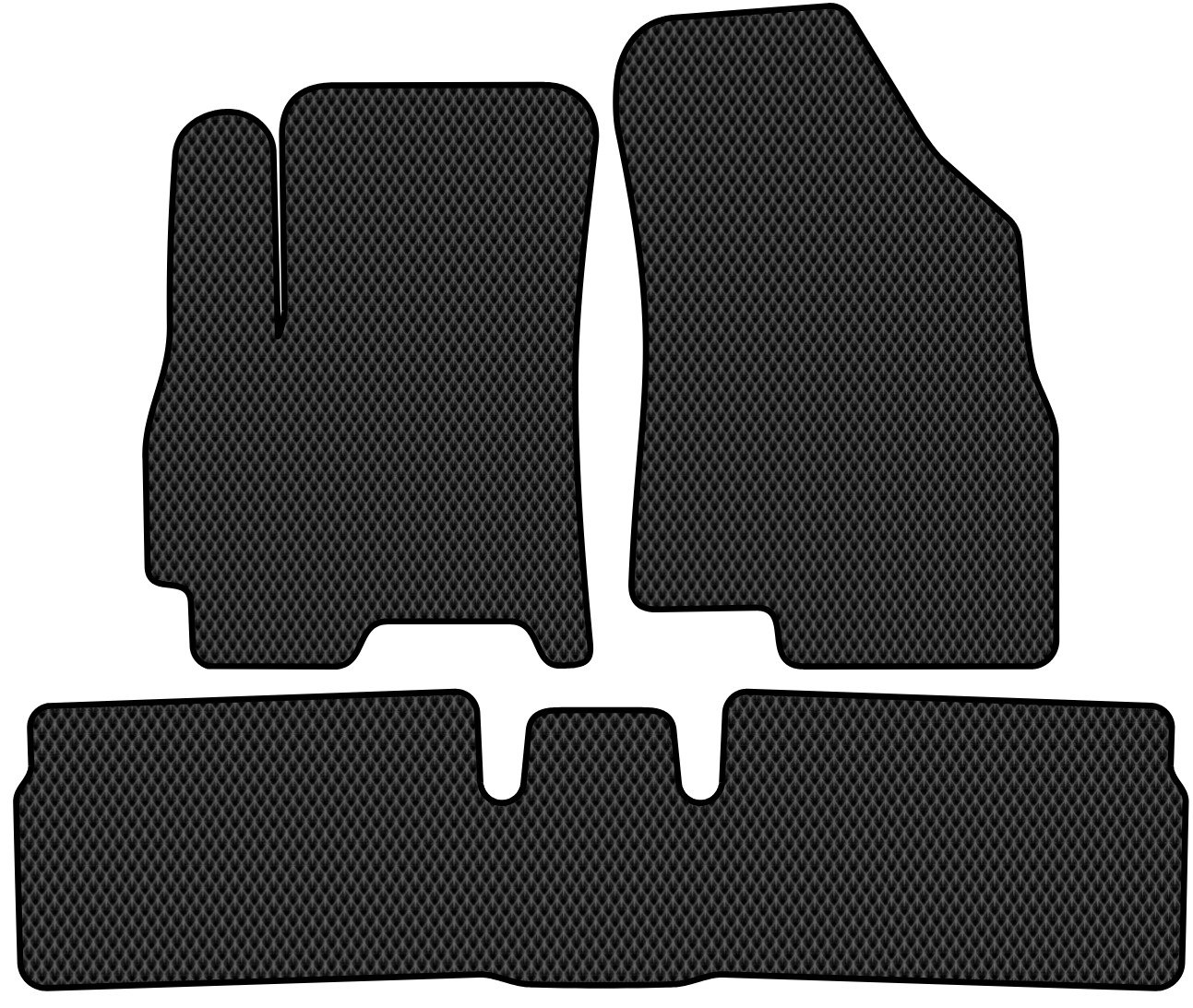 

Комплект ковриков для авто Alicosta Chery Tiggo 4 I (suv) 2017 - Н.В. задний цельный (черный, ромб)