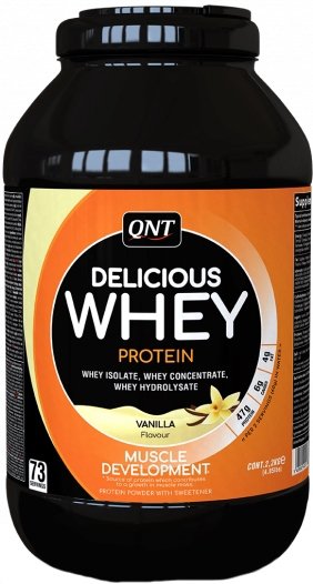 

Протеин сывороточный (изолят) QNT Delicious Whey Protein Powder (ваниль, 908 г)