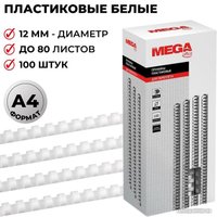 Пластиковая пружина для переплета ProMega Office A4 12 мм 100 шт 255087 (белый)